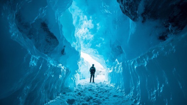 冰岛的蓝冰洞